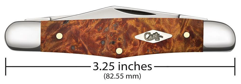 Case Autumn Maple Burl Wood Smooth Half Whittler 5 Case Autumn Maple Burl Wood Smooth Half Whittler - Image 3