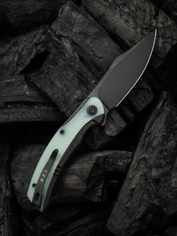 WE Knife Snick Black Titanium Handle & Natural G10 Inlay 4 WE Knife Snick Black Titanium Handle & Natural G10 Inlay - Image 2