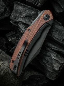WE Knife Snick Black Titanium Handle & Cuibourtia Wood Inlay -outdoor knives sale 1636592672359569