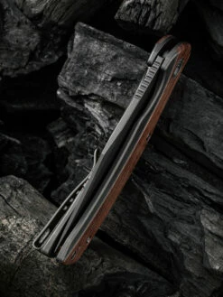 WE Knife Snick Black Titanium Handle & Cuibourtia Wood Inlay -outdoor knives sale 1636592676273980