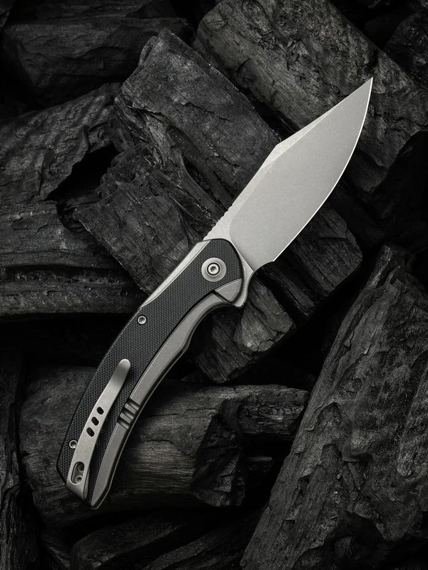 WE Knife Snick Gray Titanium Handle & Black G10 Inlay 4 WE Knife Snick Gray Titanium Handle & Black G10 Inlay - Image 2