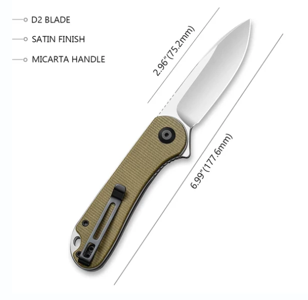 Civi Elementum Micarta Olive 7 Civi Elementum Micarta Olive - Image 5