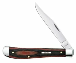 Case Black Red Micarta Smooth Slimline Trapper -outdoor knives sale 27857 c sp knife 331 101048 ss slimline trapper main