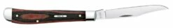 Case Black Red Micarta Smooth Slimline Trapper -outdoor knives sale 27857 c sp knife 331 101048 ss slimline trapper pt03