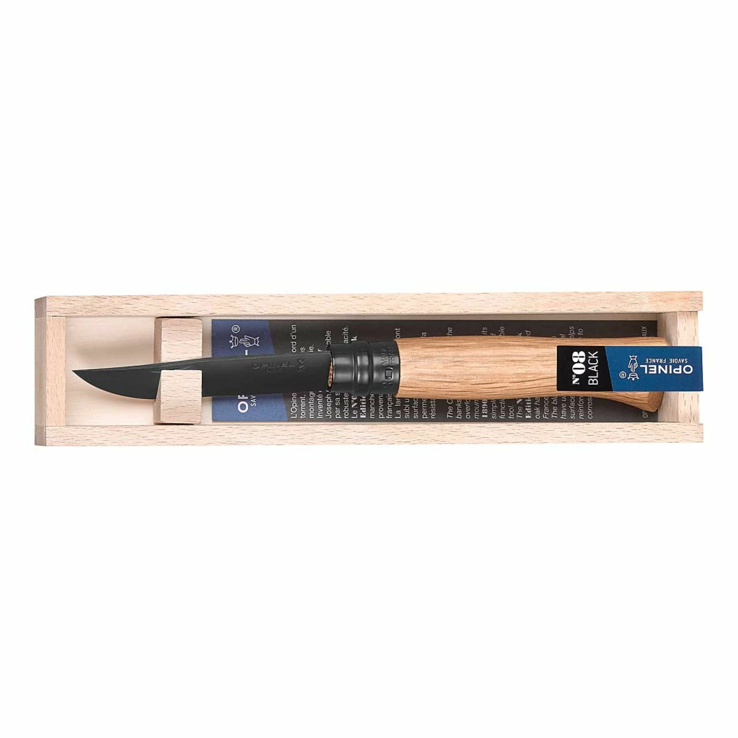 Opinel No 8 Oak Stainless Black 5 Opinel No 8 Oak Stainless Black - Image 3