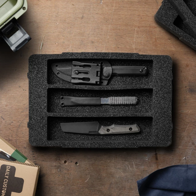 Knife Lounge Case Base Inlay - 3 Fixed Knives 3 Knife Lounge Case Base Inlay - 3 Fixed Knives
