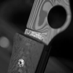 Spyderco SpyOpera Carbon Fiber Damasteel Sprint Run PlainEdge -outdoor knives sale Spyderco 3