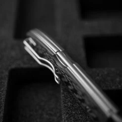 Spyderco SpyOpera Carbon Fiber Damasteel Sprint Run PlainEdge -outdoor knives sale Spyderco 4