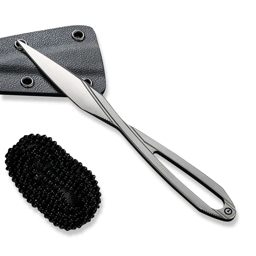 Civi D-Art Fixed Blade Neck Knife Silver 8 Civi D-Art Fixed Blade Neck Knife Silver - Image 6