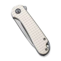 Civivi Elementum Ivory G10 Handle -outdoor knives sale civivi elementum flipper knife frag patterned ivory g10 handle 296 satin finished d2 blade c907a 3 636321 500x