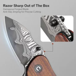 Civivi Gordo  -outdoor knives sale civivi gordo flipper knife wood handle 251 damascus blade c22018c ds1 963224 700x