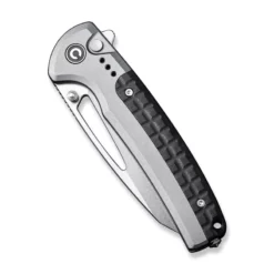Civivi Sentinel Strike Gray -outdoor knives sale civivi sentinel strike flipper button lock knife gray aluminum handle with black frn integral spacer 37 stonewashed k110 blade c22025b 2 553399 800x