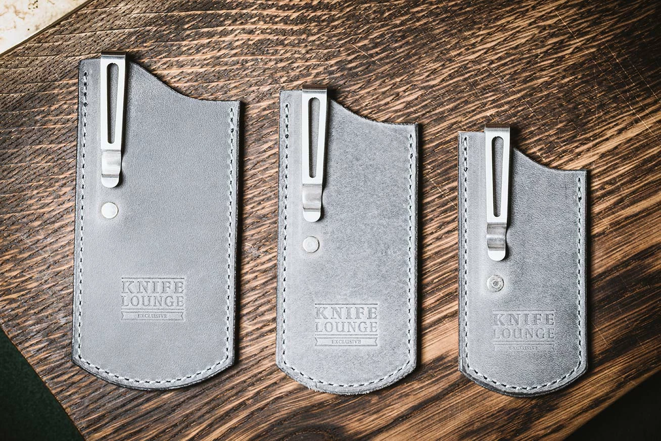 The ClipSlip Pull Up Leather (Gray) KnifeLounge Exclusive 4 The ClipSlip Pull Up Leather (Gray) KnifeLounge Exclusive - Image 2