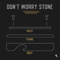 Crowgear Don't Worry Stone Metal Inlay -outdoor knives sale dws manualyyaf1qrylubrd