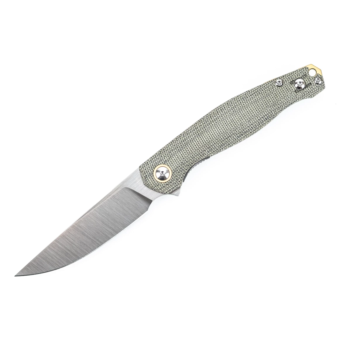 GiantMouse ACE Sonoma V2 - Green Canvas Micarta 4 GiantMouse ACE Sonoma V2 - Green Canvas Micarta - Image 2