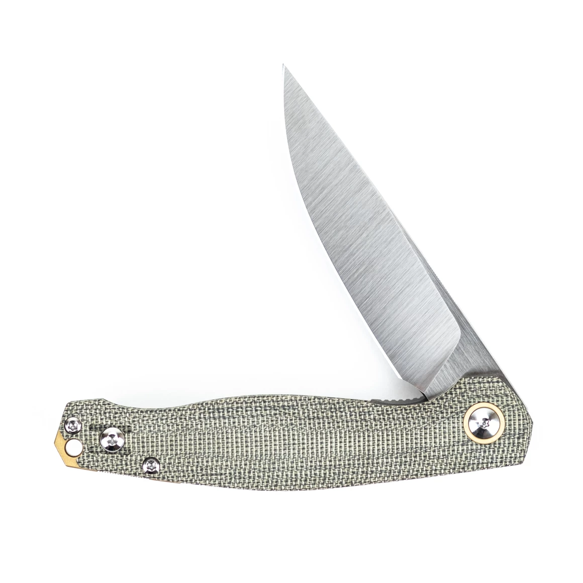 GiantMouse ACE Sonoma V2 - Green Canvas Micarta 5 GiantMouse ACE Sonoma V2 - Green Canvas Micarta - Image 3