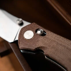 GiantMouse ACE Nazca Natural Canvas Micarta -outdoor knives sale img 3679