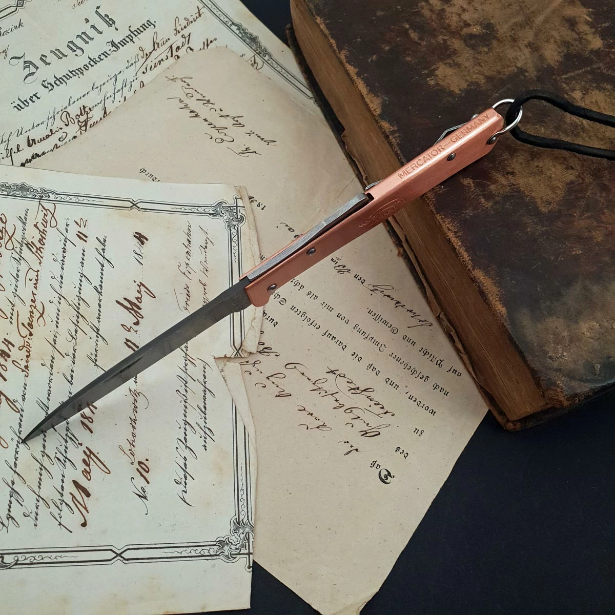 Otter Mercator Copper Damascus With Clip 6 Otter Mercator Copper Damascus With Clip - Image 4