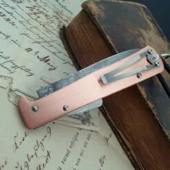 Otter Mercator Copper Damascus With Clip 11 Otter Mercator Copper Damascus With Clip -outdoor knives sale mercatorkupferdamastmitclip2