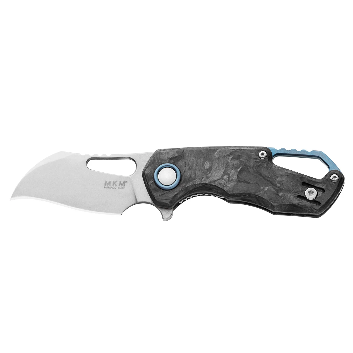 MKM Isonzo M390 Blue Carbon Fiber Hawkbill 3 MKM Isonzo M390 Blue Carbon Fiber Hawkbill