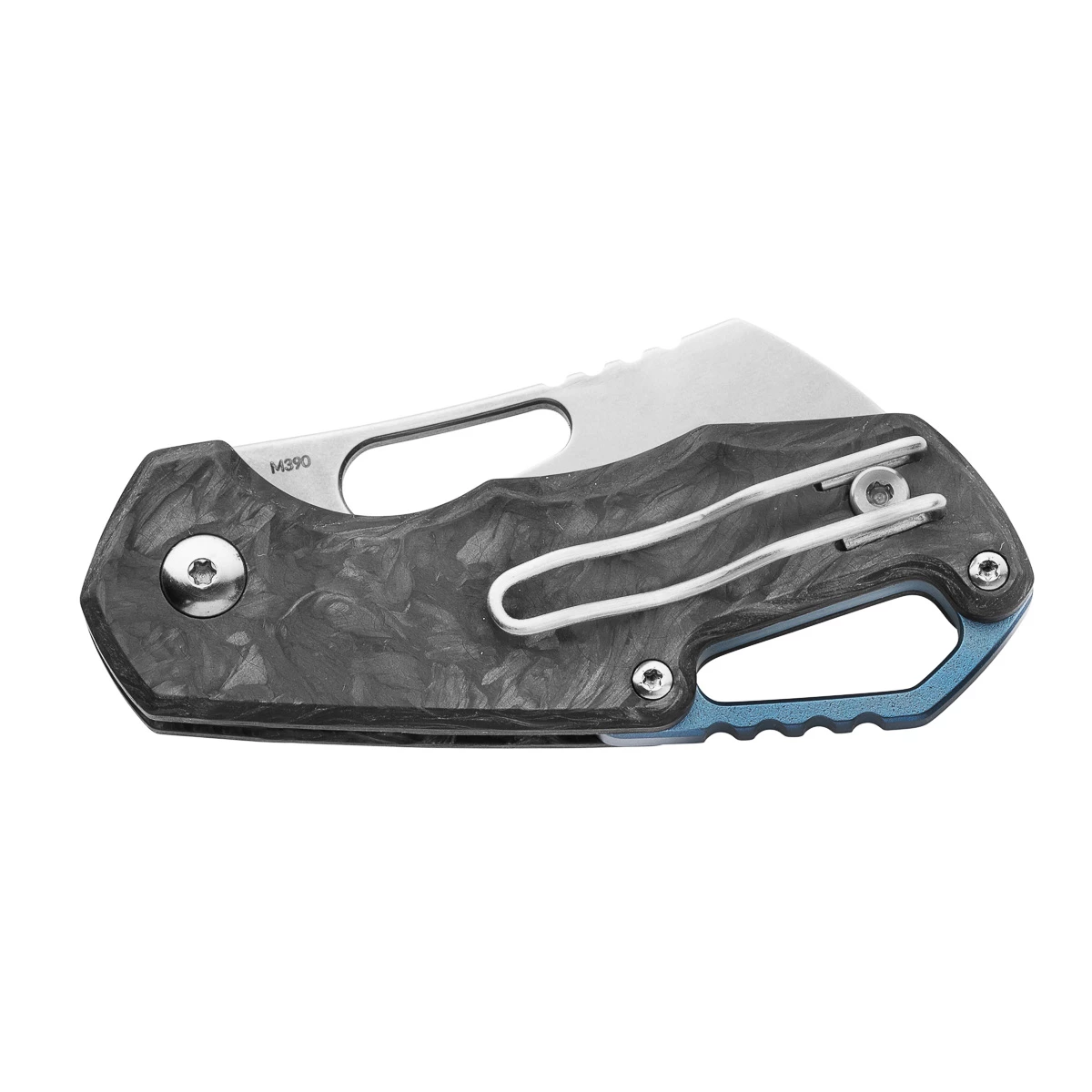 MKM Isonzo M390 Blue Carbon Fiber Cleaver 4 MKM Isonzo M390 Blue Carbon Fiber Cleaver - Image 2