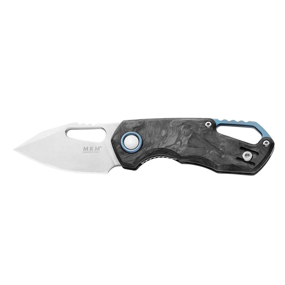 MKM Isonzo M390 Blue Carbon Fiber ClipPoint 3 MKM Isonzo M390 Blue Carbon Fiber ClipPoint