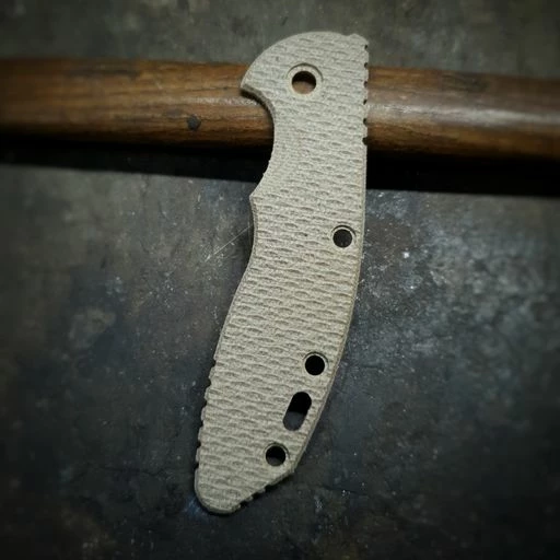 Rick Hinderer XM18 3.5" Scales Canvas Micarta Textured 3 Rick Hinderer XM18 3.5" Scales Canvas Micarta Textured