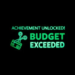 Budget Exceeded Achievement Patch -outdoor knives sale patch budget exceeded glow
