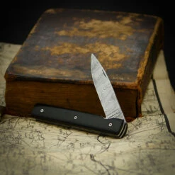 Perceval Le Francais Damascus Ebony 12 Perceval Le Francais Damascus Ebony -outdoor knives sale percevallefrancaisdamastebenholz