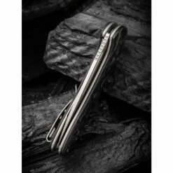 WE Knife Saakshi Grey Titanium -outdoor knives sale we knife saakshi cpm 20cv stonewashed marble carbon fiber drop point 7