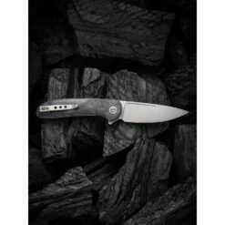 WE Knife Saakshi Grey Titanium -outdoor knives sale we knife saakshi cpm 20cv stonewashed marble carbon fiber drop point 9