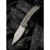 WE Knife Snick Gray Titanium Handle & Dark Green Micarta Inlay