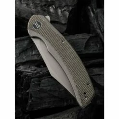 WE Knife Snick Gray Titanium Handle & Dark Green Micarta Inlay 14 WE Knife Snick Gray Titanium Handle & Dark Green Micarta Inlay -outdoor knives sale we knife snick cpm 20cv stahl stonewashed titan mit micarta inlay grau dunkelgruen 5