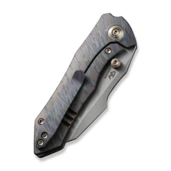 WE Knife High-Fin Tiger Stripe Pattern Flamed Titanium -outdoor knives sale we22005 4 high fin 5 500x
