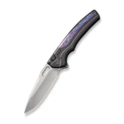 WE Knife Exciton Black Titanium With Flamed Titanium Integral Spacer 
