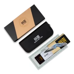 WE Knife Exciton Black Titanium With Flamed Titanium Integral Spacer 19 WE Knife Exciton Black Titanium With Flamed Titanium Integral Spacer -outdoor knives sale weknife exciton button lock knife black titanium handle with flamed titanium integral spacer 368 silver bead blasted cpm 20cv blade we22038a 6 957732 600x