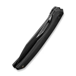 WE Knife Ignio Black -outdoor knives sale weknife ignio flipper thumb hole knife black titanium handle 33 black stonewashed cpm 20cv blade satin flat we22042b 1 514735 600x