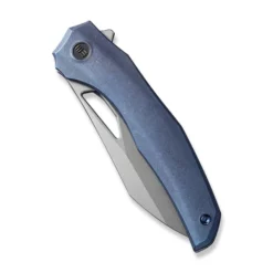 WE Knife Ignio Blue -outdoor knives sale weknife ignio flipper thumb hole knife blue titanium handle 33 stonewashed cpm 20cv blade we22042b 3 683842 600x