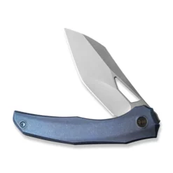 WE Knife Ignio Blue -outdoor knives sale weknife ignio flipper thumb hole knife blue titanium handle 33 stonewashed cpm 20cv blade we22042b 3 694277 600x