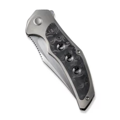 WE Knife Magnetron Gray Titanium With Rose Carbon Fiber Inlay  -outdoor knives sale weknife magnetron flipper knife gray titanium handle with rose carbon fiber inlay 376 hand rubbed satin cpm 20cv blade we18058 2 645133 500x
