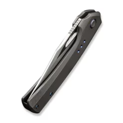 WE Knife Nefaris Hand Rubbed Titanium -outdoor knives sale weknife nefaris button lock knife gray hand rubbed titanium handle 348 hand rubbed satin cpm 20cv blade we22040d 1 718907 600x