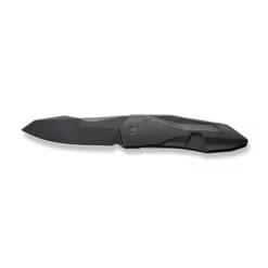 WE Knife Solid  Black Stonewashed With Etching Pattern Titanium -outdoor knives sale weknife solid flipper knife black stonewashed with etching pattern titanium integral handle 388 black stonewashed with etching pattern cpm 20cv blade we22028 5 659609 600x