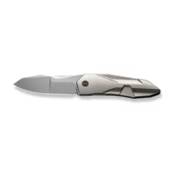 WE Knife Solid Polished Bead Blasted Titanium -outdoor knives sale weknife solid flipper knife polished bead blasted titanium integral handle 388 polished bead blasted cpm 20cv blade we22028 2 134478 600x